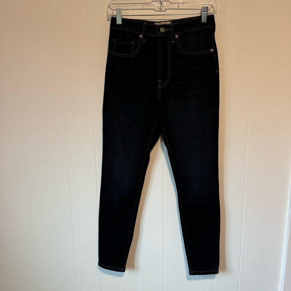 EVERLANE High Rise Skinny Jean Ankle Length in Deep Blue